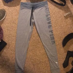 Grey/grayish blue PINK campus leggings